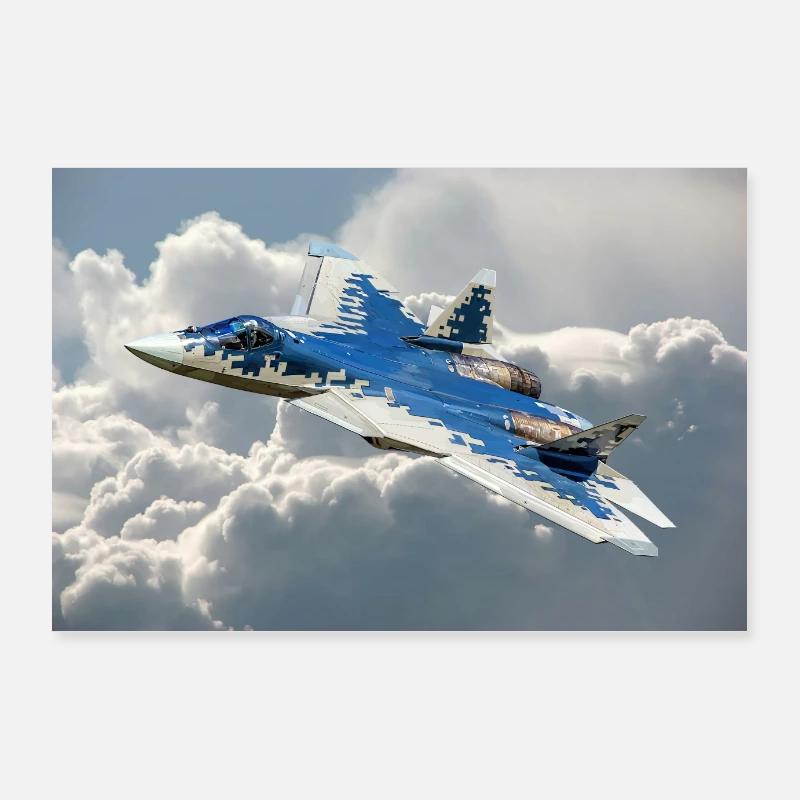 Le Su-57 Poster 90 x 60 cm