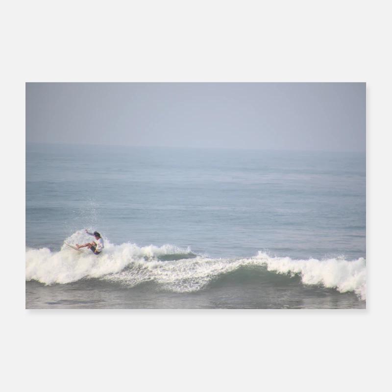 Affiche SURFER 1 - Poster 90 x 60 cm - blanc