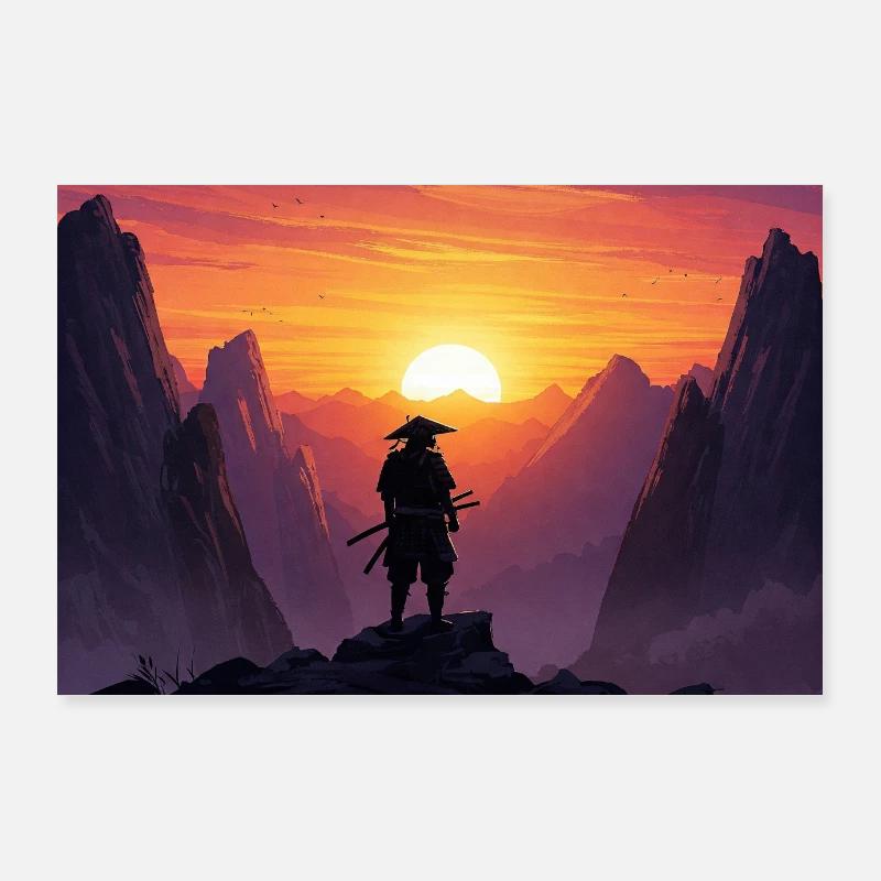 Affiche de samouraï dans le Trasunto Poster 90 x 60 cm
