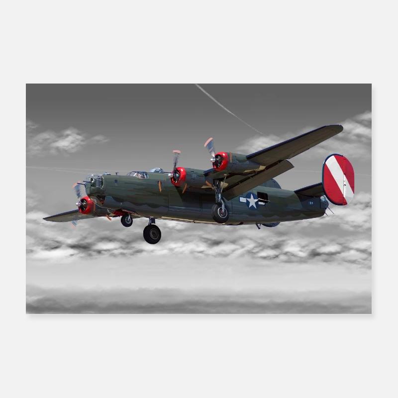 Bomber B-24 Liberator Poster 36" x 24" (90x60 cm)