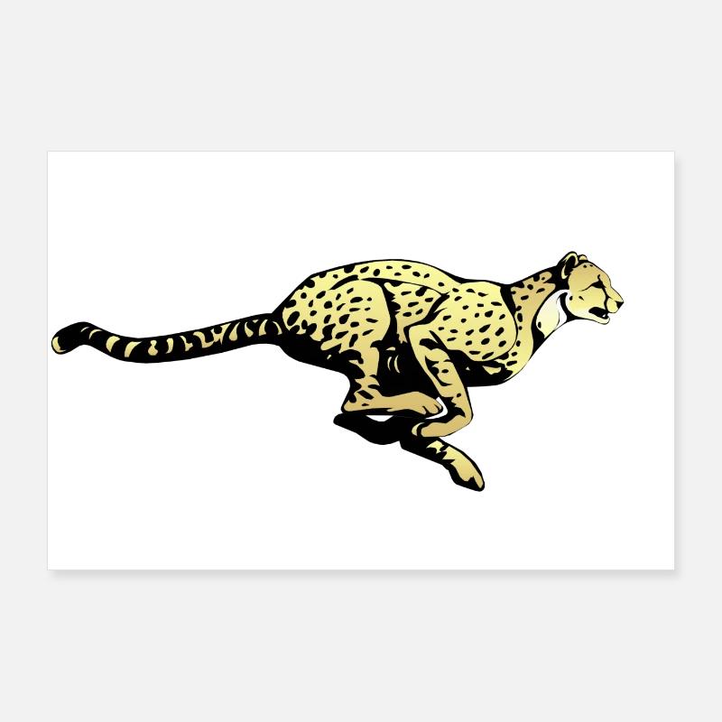 Gepard1 - Poster 36" x 24" (90x60 cm) - white