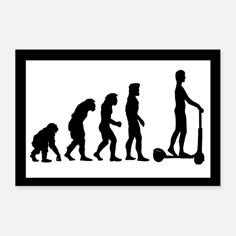 affiche de lévolution de la révolution du scooter Poster 90 x 60 cm