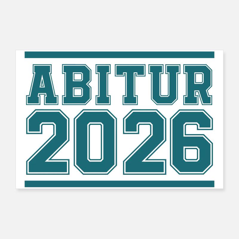 Abitur 2026 Blockschrift Logo Poster 90x60 cm