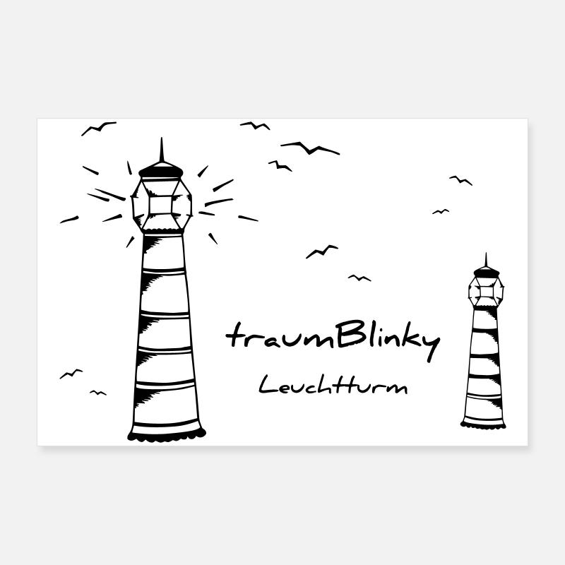 traumBlinky Leuchtturm - by heavenlygoods Poster 90x60 cm