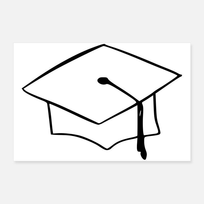 Graduation hat Poster 36" x 24" (90x60 cm)
