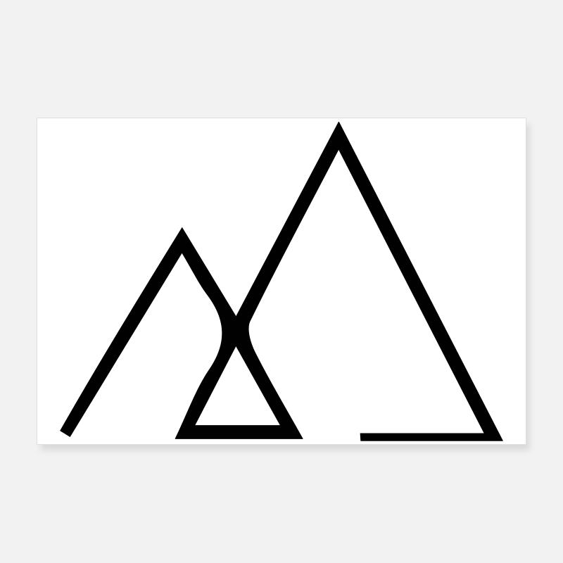 Symbol Logo Berg Poster 90x60 cm