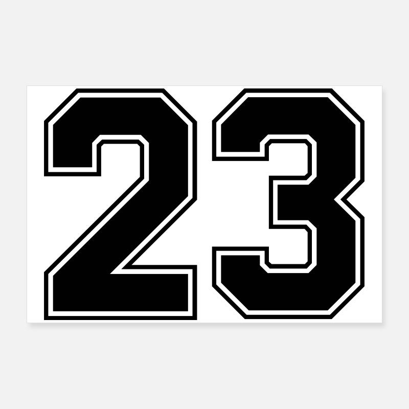 23 Number Poster 36" x 24" (90x60 cm)