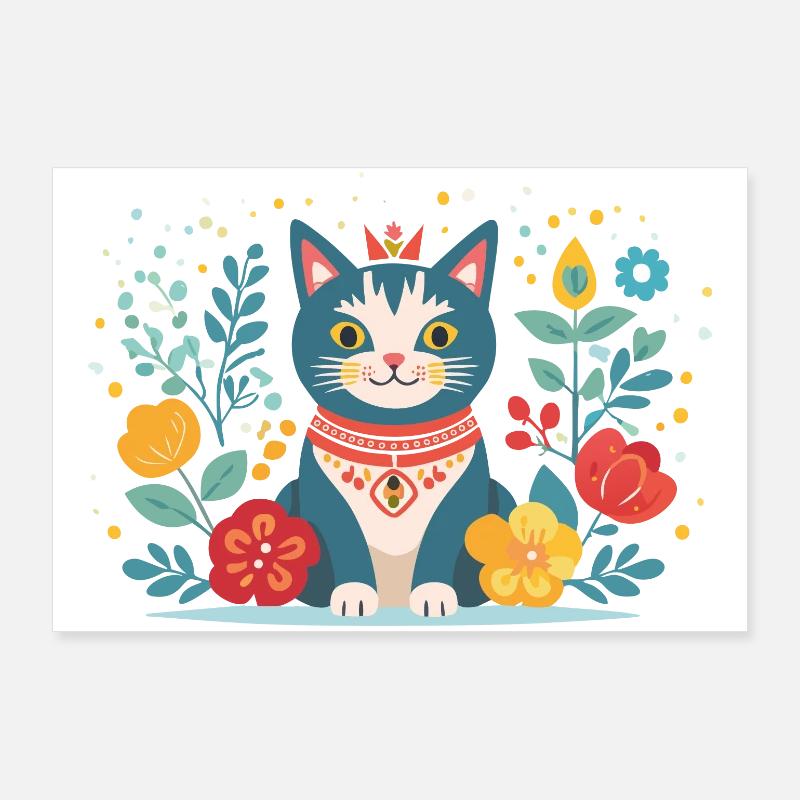 chat mignon Poster 90 x 60 cm