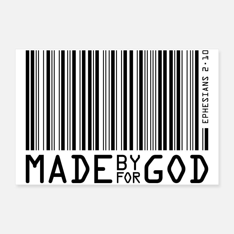made by god Poster 90x60 cm