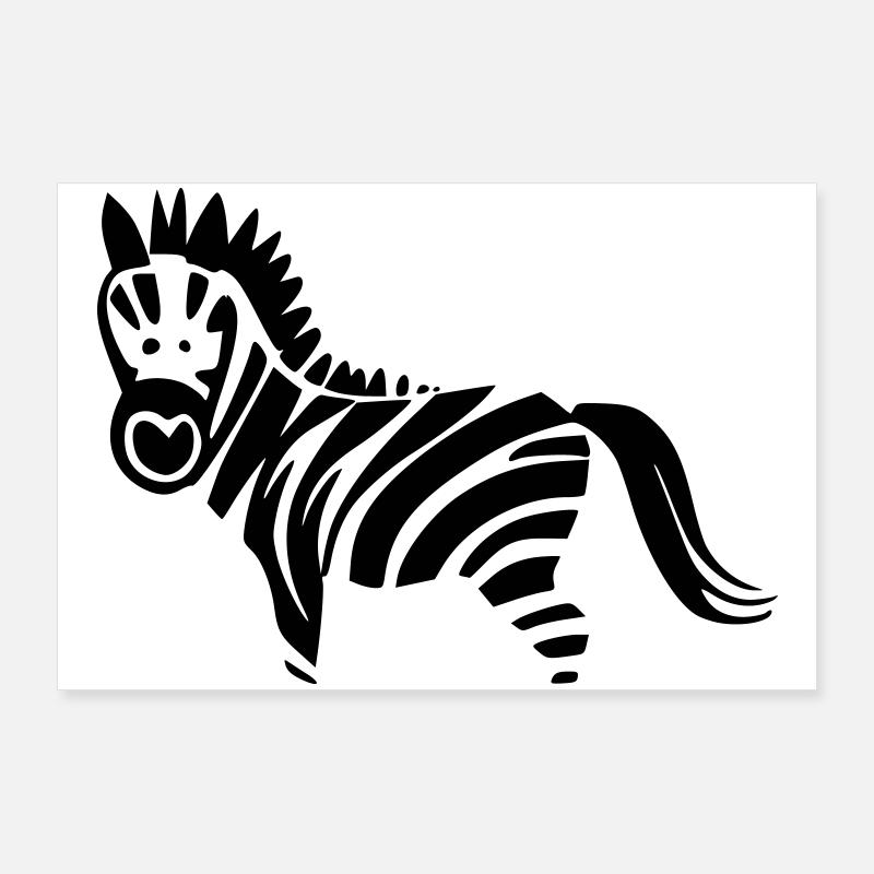Zebra Poster 90 x 60 cm