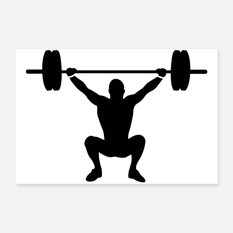 Gewichtheben Poster 90x60 cm