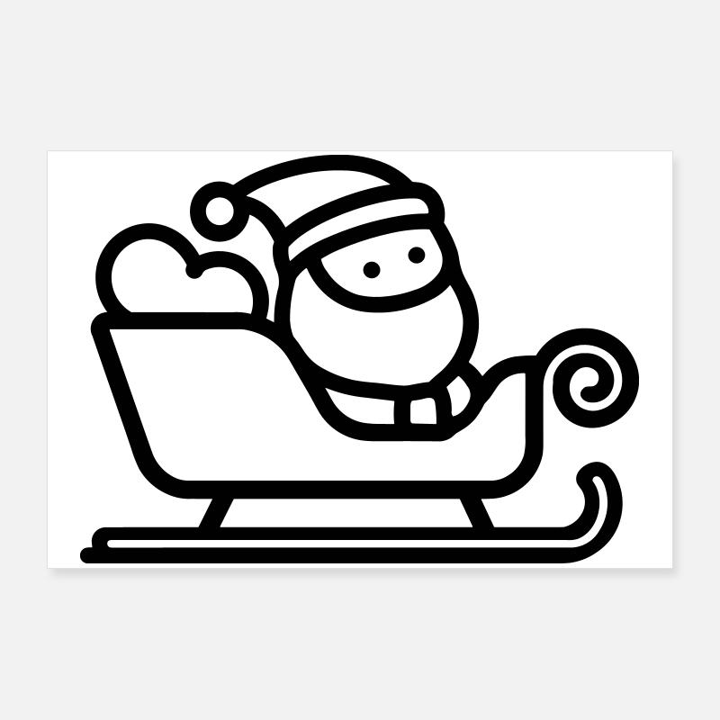 Santa's Schlitten Poster 90x60 cm
