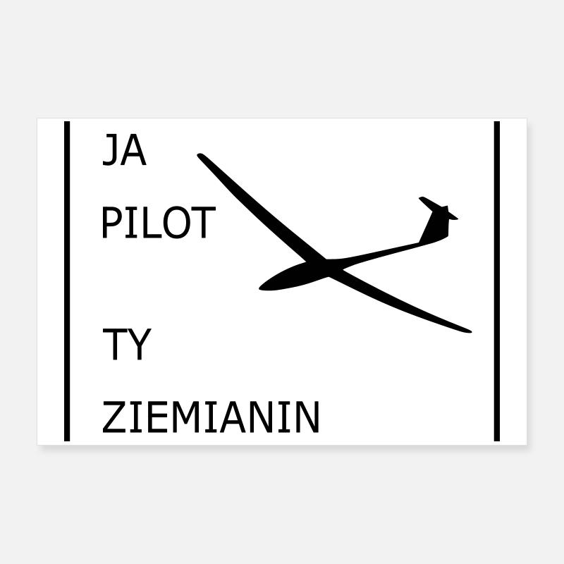 Glider pilot szybowcowy Poster 36" x 24" (90x60 cm)