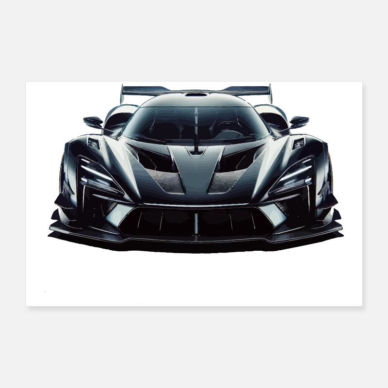 Futuristic extreme powerful Race Car Poster 36" x 24" (90x60 cm)