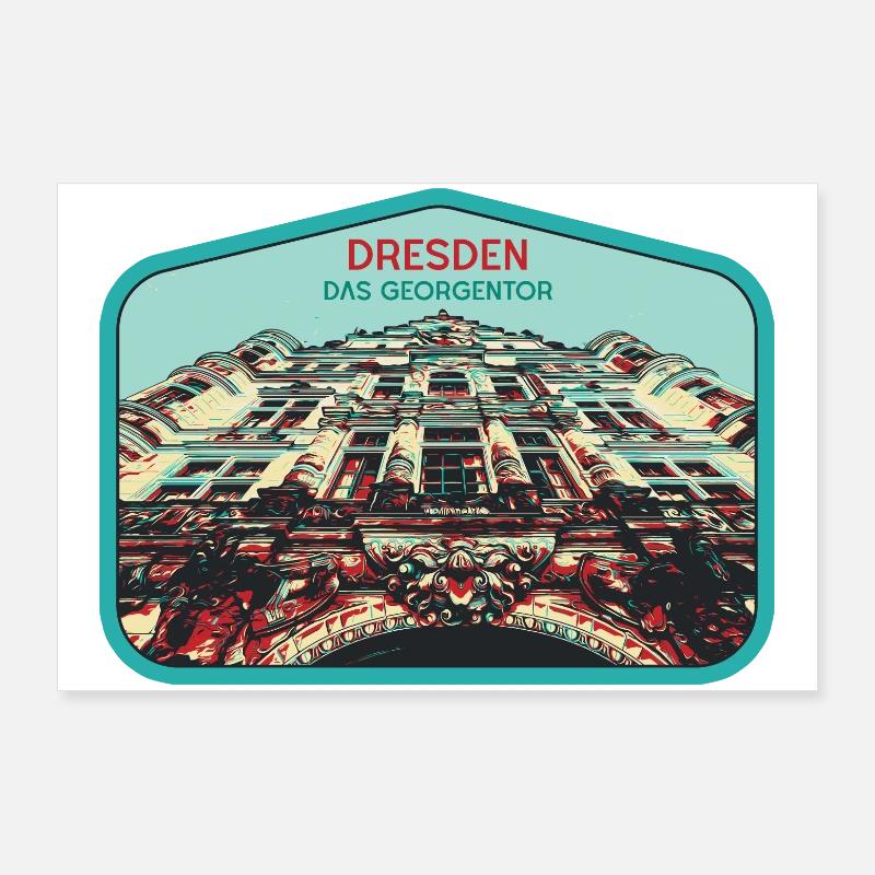 Illustration: Georgentor, Dresde Poster 90 x 60 cm