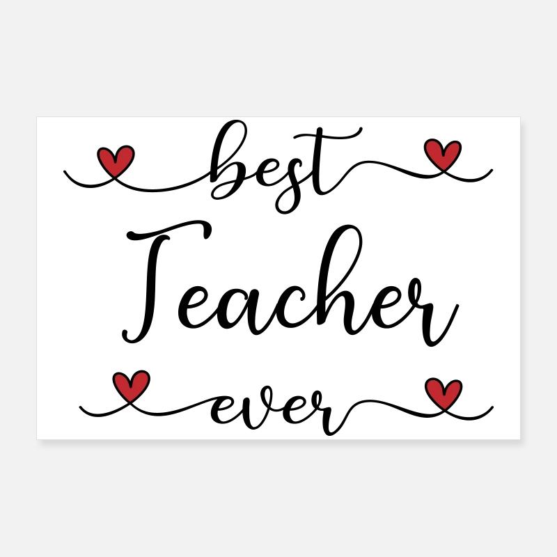 Meilleur enseignant Poster 90 x 60 cm