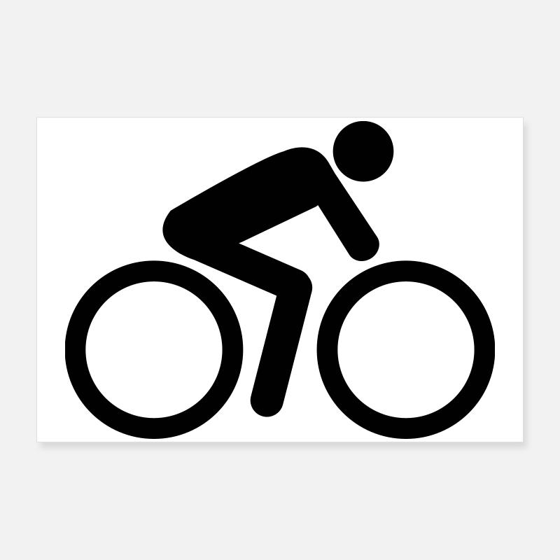biker cyclist Poster 36" x 24" (90x60 cm)