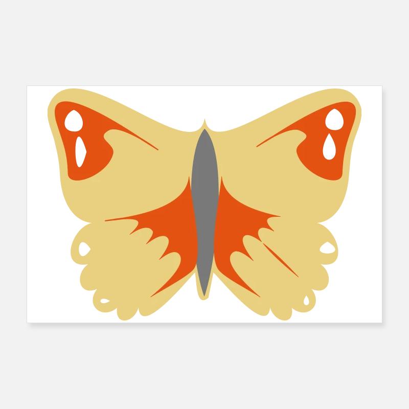 Beau papillon (illustration vectorielle) Poster 90 x 60 cm