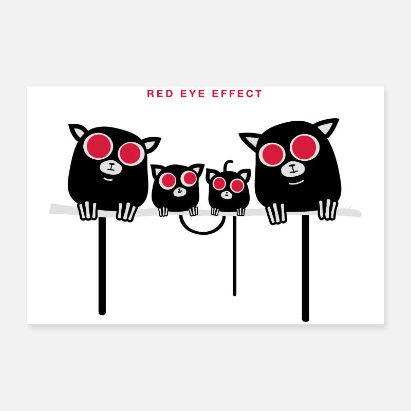 Red-Eye-Maki – der süßeste Blitzunfall der Welt Poster 90x60 cm