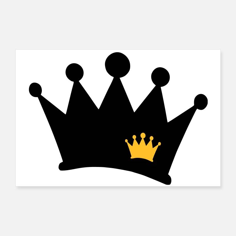Couronne - Poster 90 x 60 cm - blanc