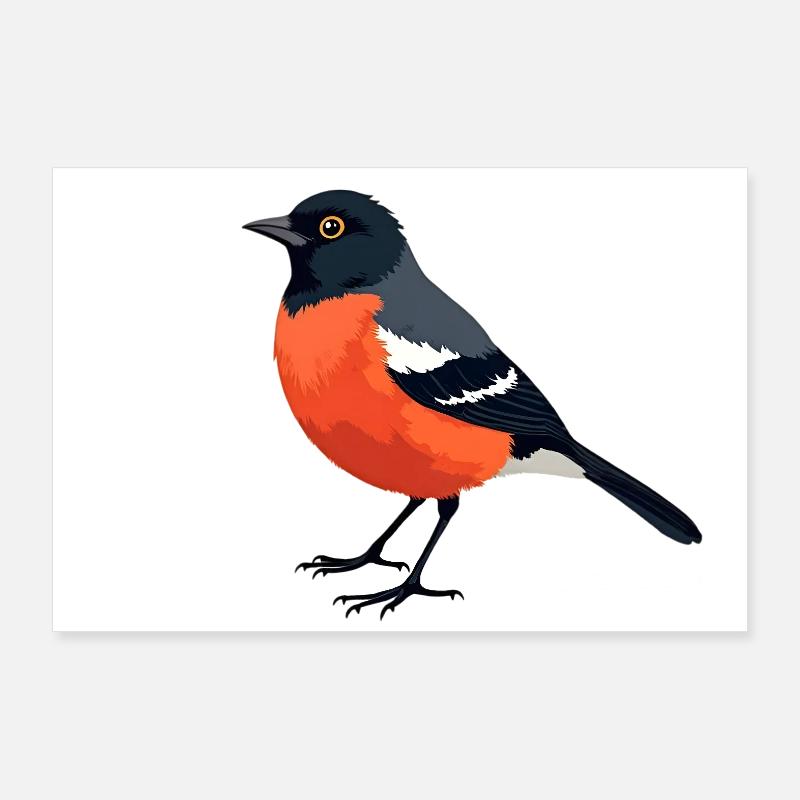 Oiseau Bullfinch Poster 90 x 60 cm