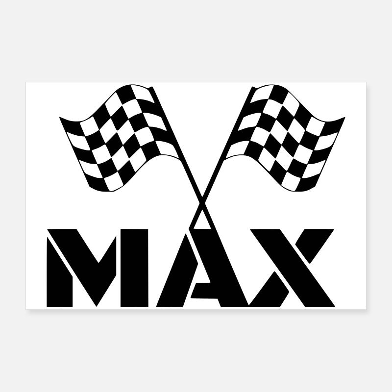 Pour les fans de Max. Course DGP. Drapeau de fin * Poster 90 x 60 cm
