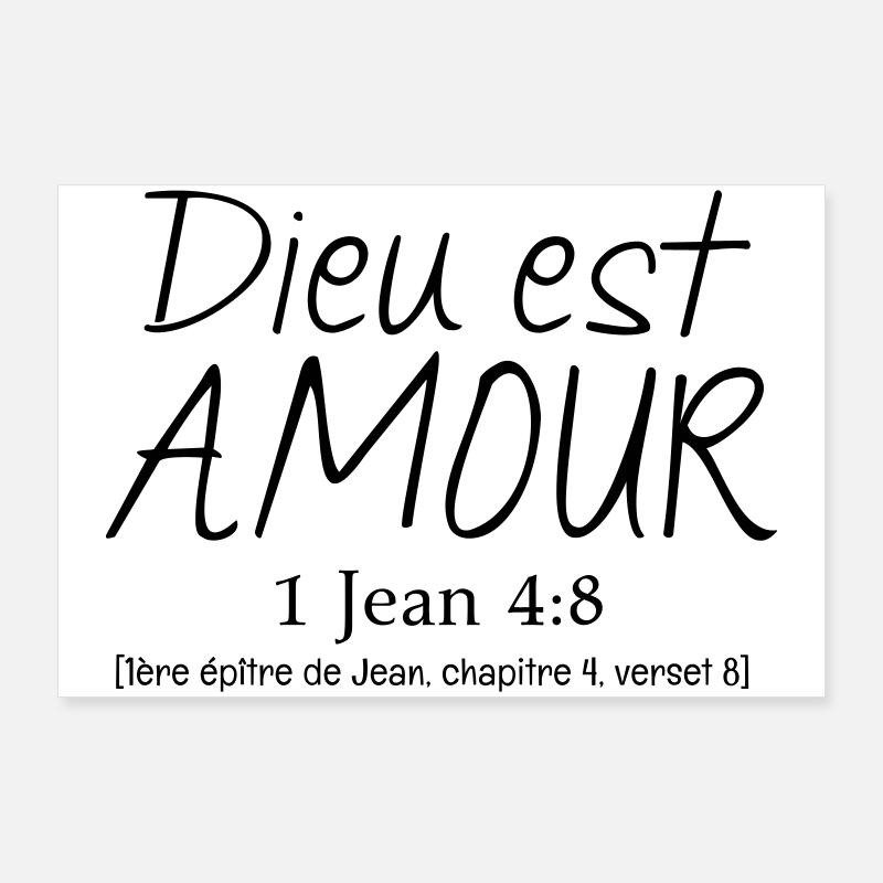 Dieu est amour Poster 90 x 60 cm