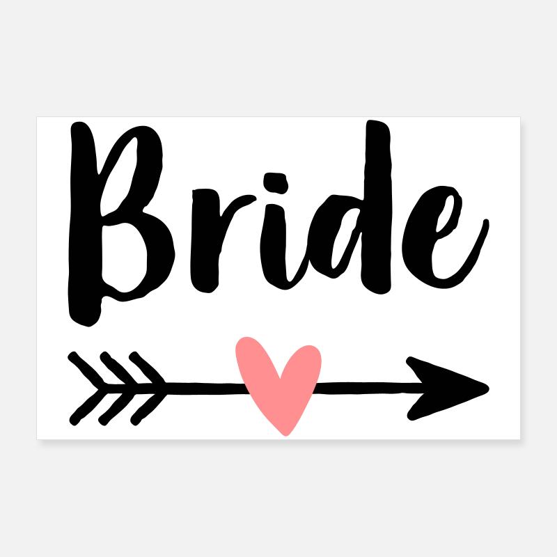 Bride cupid arrow bachelorette party gift Poster 36" x 24" (90x60 cm)