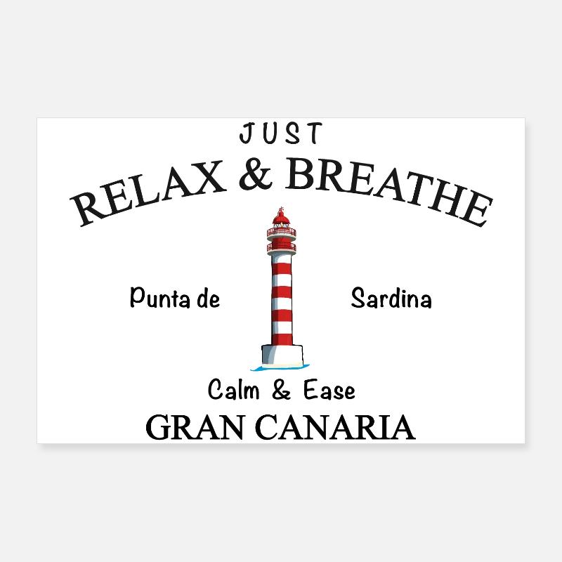 Gran Canaria, Relax, Punta de Sardina Lighthouse Poster 36" x 24" (90x60 cm)