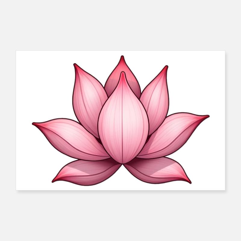 Lotusblume Seerose Poster 90x60 cm