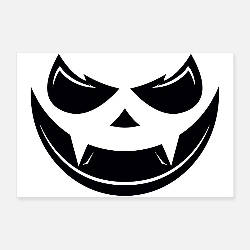 Visage de citrouille d’Halloween Poster 90 x 60 cm