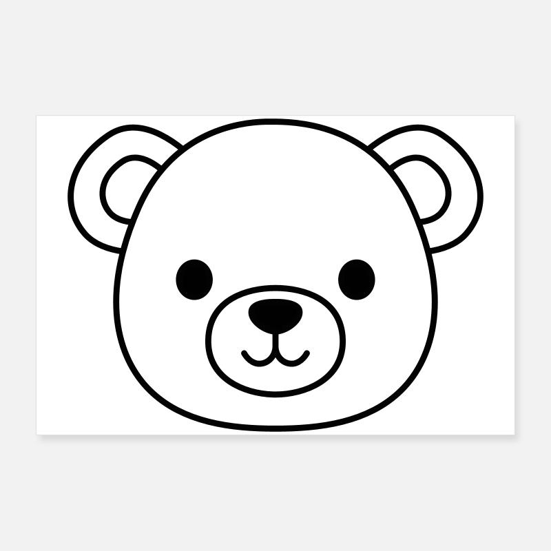 Teddy Bear Face Poster 36" x 24" (90x60 cm)