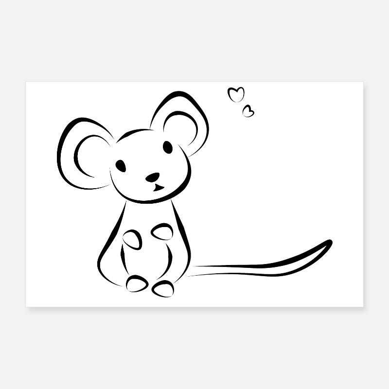 Maus Haustier - Doeslief Poster 90x60 cm