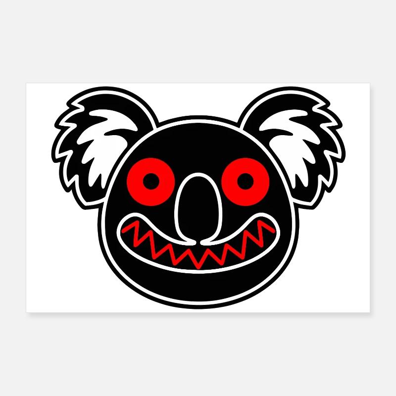 Dark Koala Illustration Poster 36" x 24" (90x60 cm)