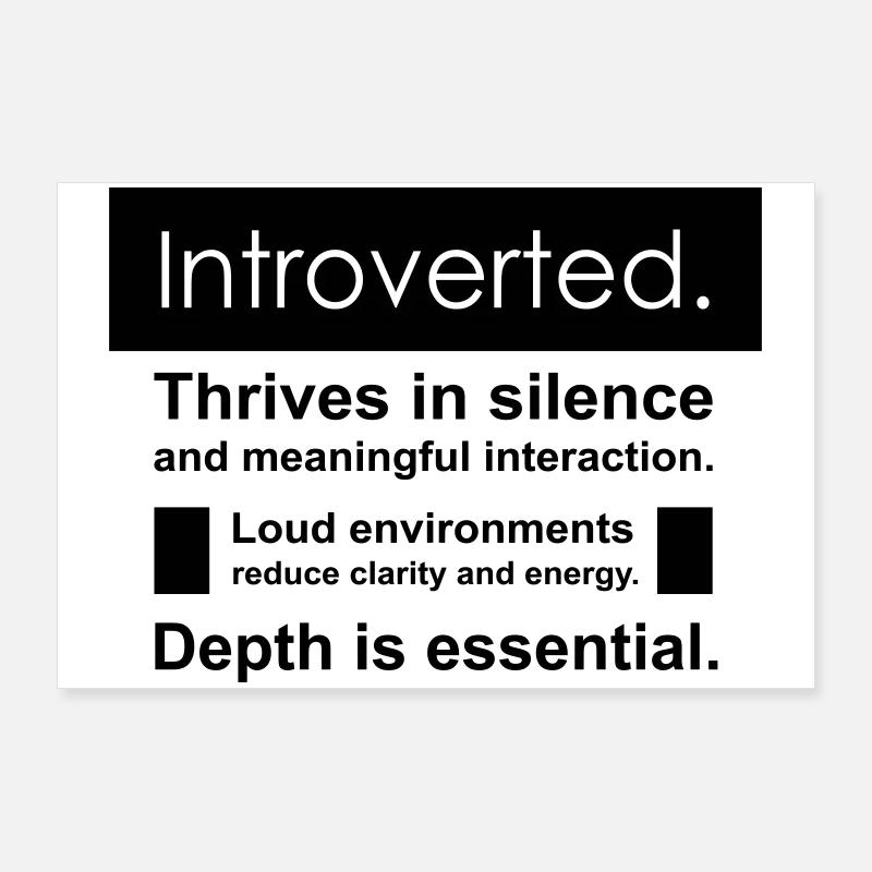 Introvertierter Poster 90x60 cm