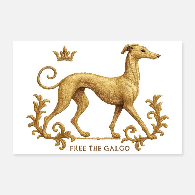 Libérez le Galgo - Broderie n°01 Poster 90 x 60 cm