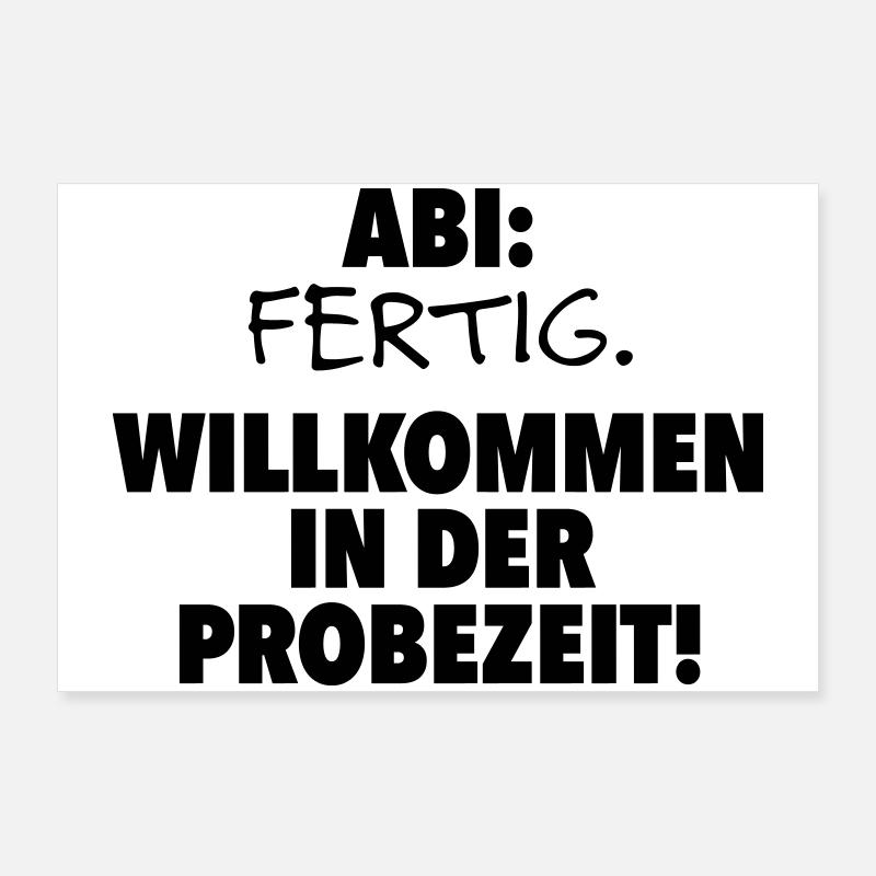 Abitur terminé Poster 90 x 60 cm
