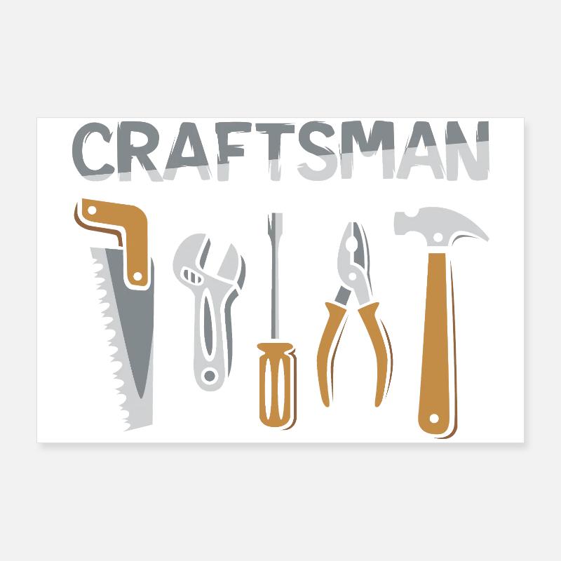 Craftsman Tools Craftsman Design Poster 36" x 24" (90x60 cm)