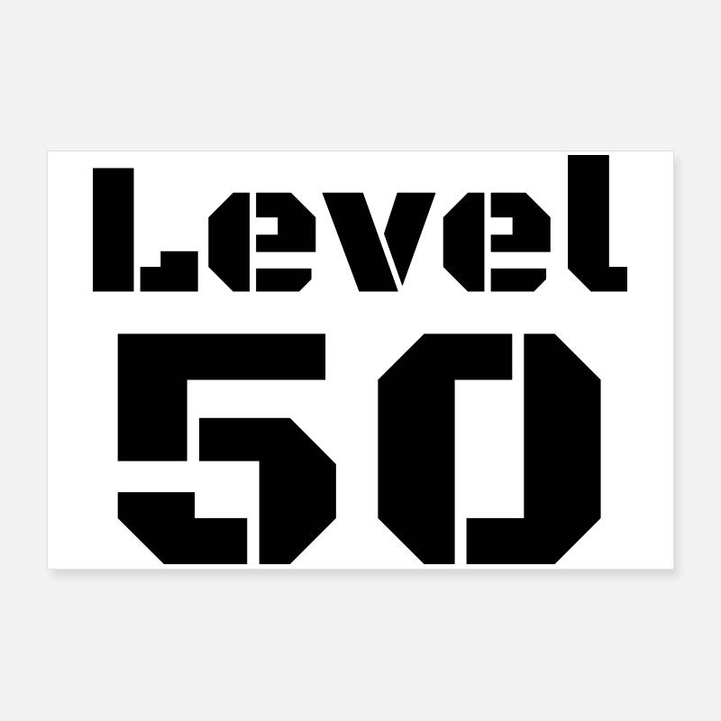 Niveau 50 Poster 90 x 60 cm