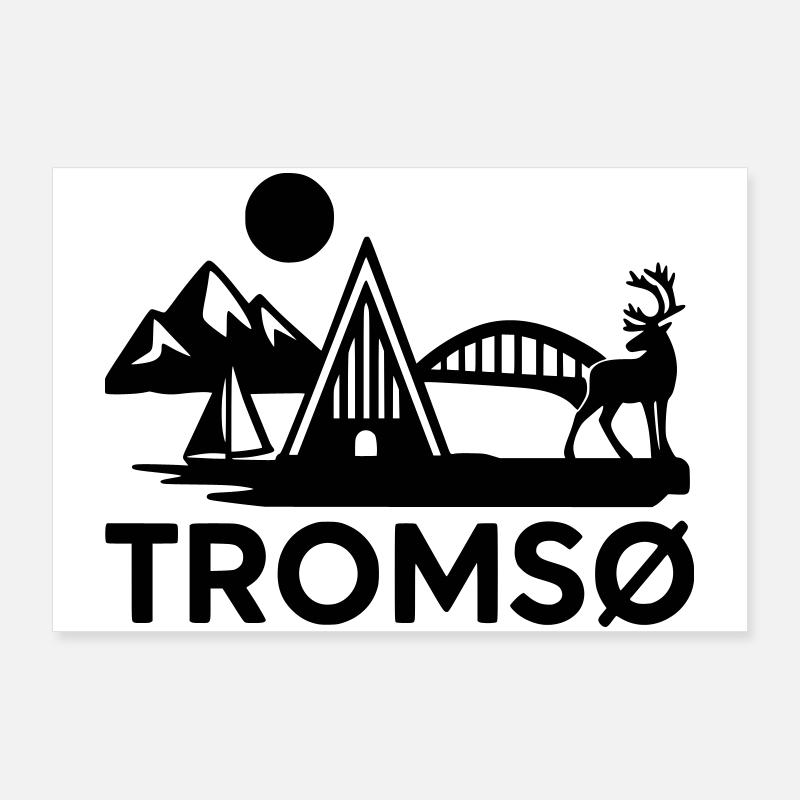 Tromsø Silhouette Poster 90 x 60 cm