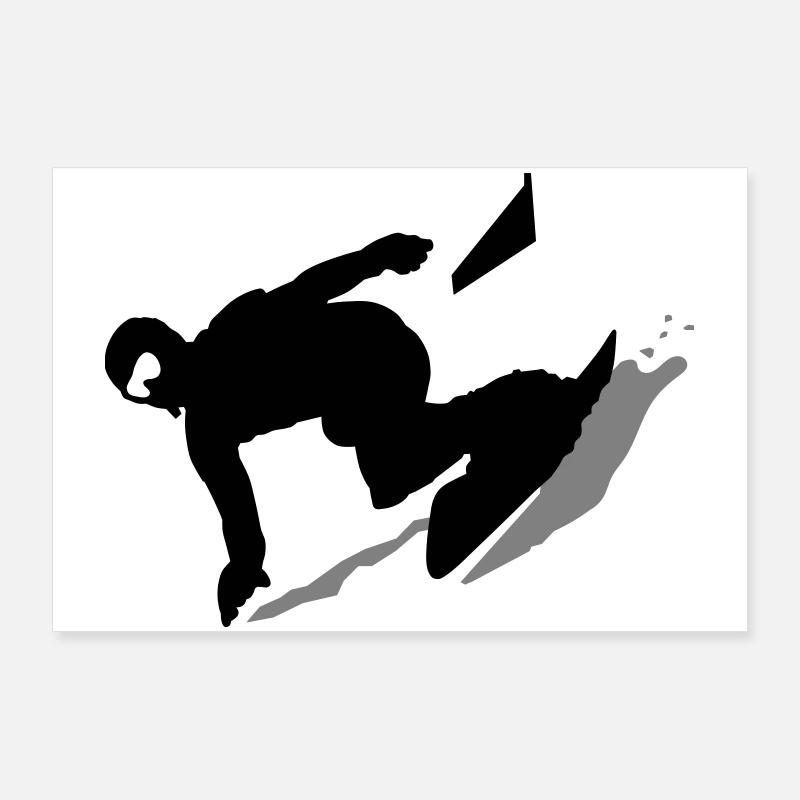 Snowboard Slalom Poster 90x60 cm