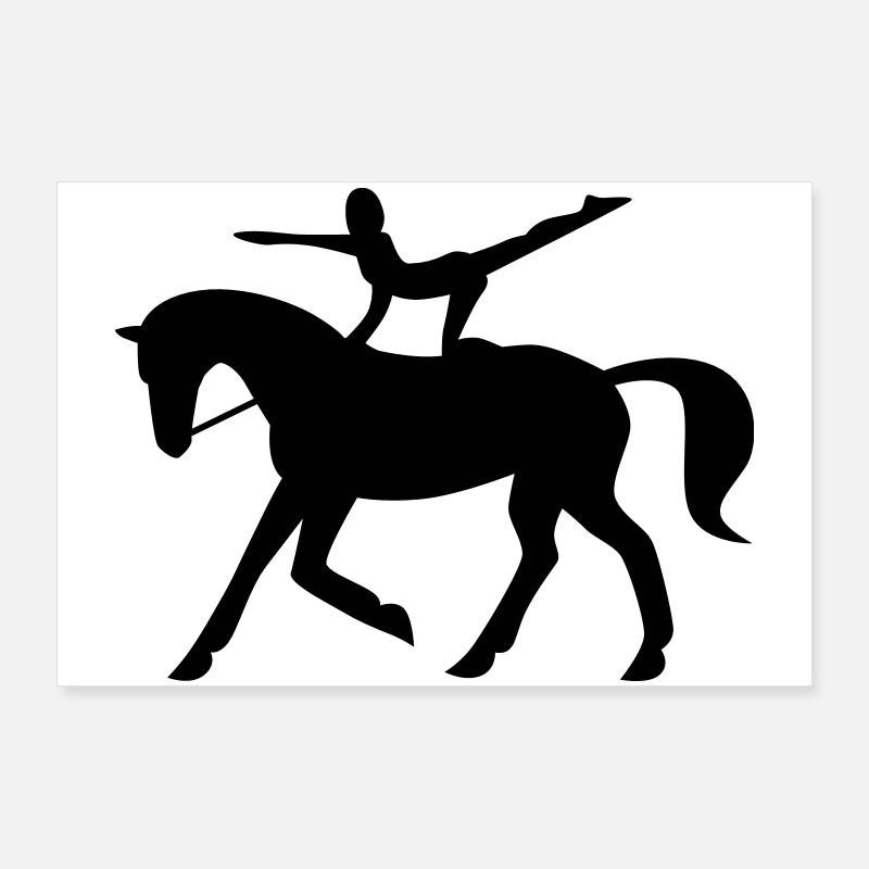 Cheval de saut Poster 90 x 60 cm