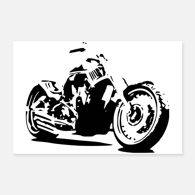 Motorcycle Chopper Poster 90 x 60 cm
