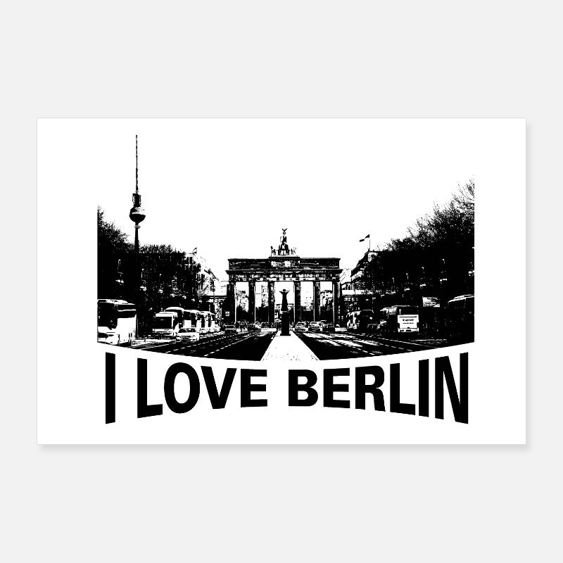 I love Berlin with BilD Poster 36" x 24" (90x60 cm)
