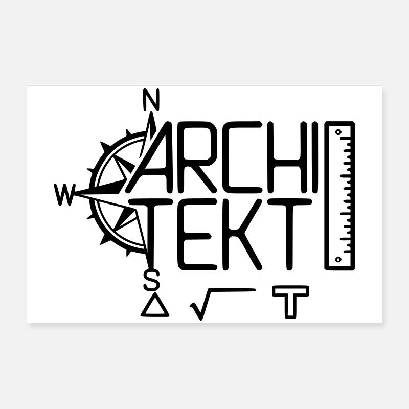 Conception architecte avec outil de dessin Poster 90 x 60 cm