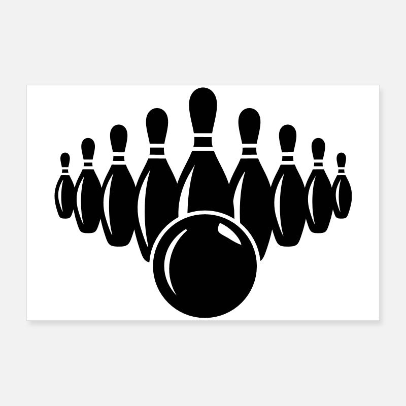 jeu de quilles Poster 90 x 60 cm