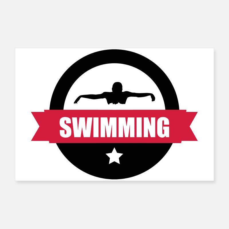 Swimming Poster 36" x 24" (90x60 cm)