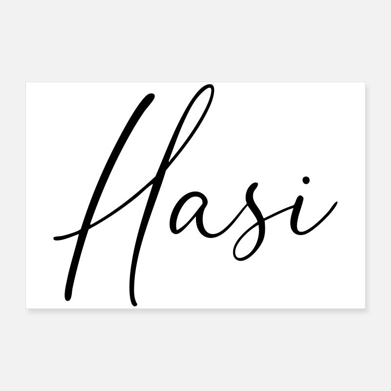 Hasi / Handwriting Design Poster 36" x 24" (90x60 cm)