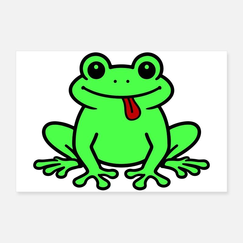 Grenouille Comique Crapaud Poster 90 x 60 cm