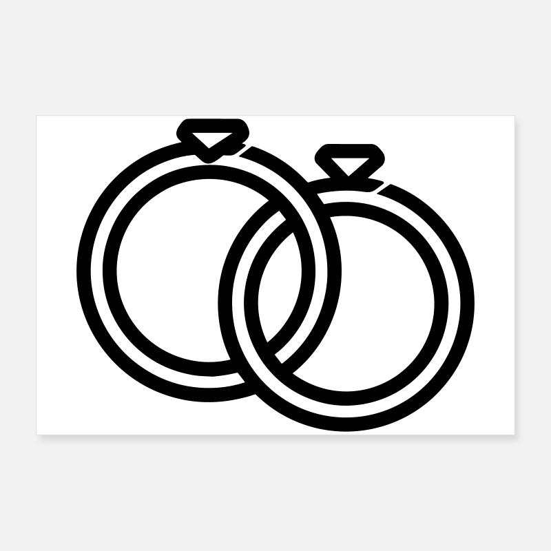 alliances mariage Poster 90 x 60 cm